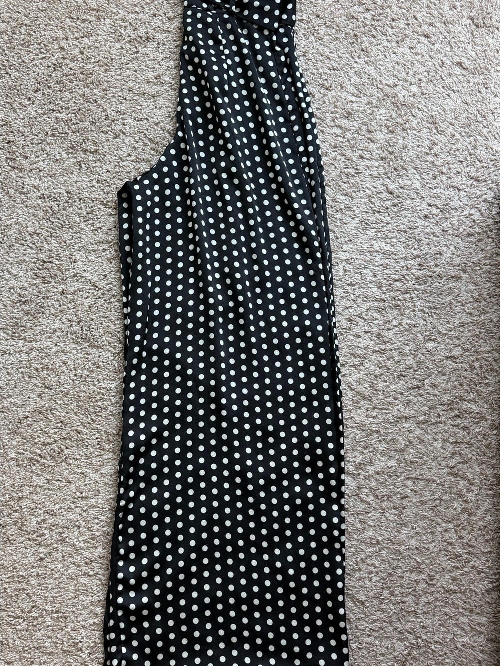 Fashion Nova Black and White Polka Dot Dress
